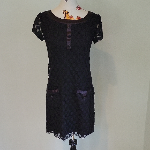 Enfocus Studio Dresses & Skirts - Enfocus Studio Black and White Sheath Mini Dress Short Sleeve